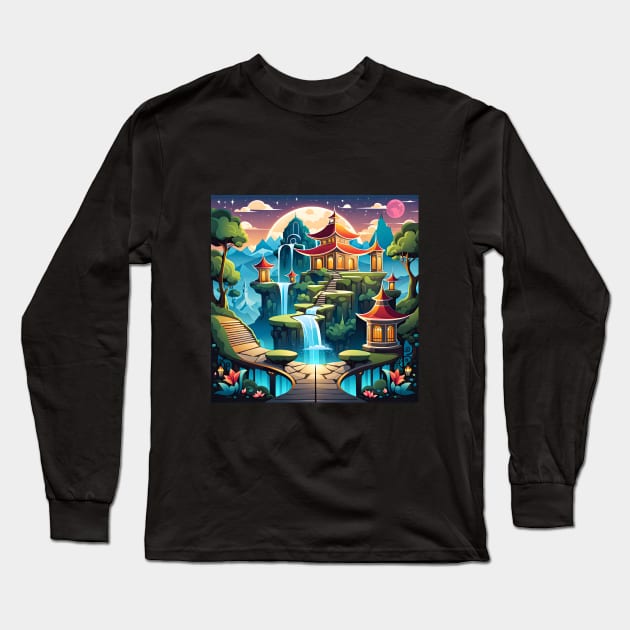 Emerald Bliss Isle Long Sleeve T-Shirt by ART-SHOP01